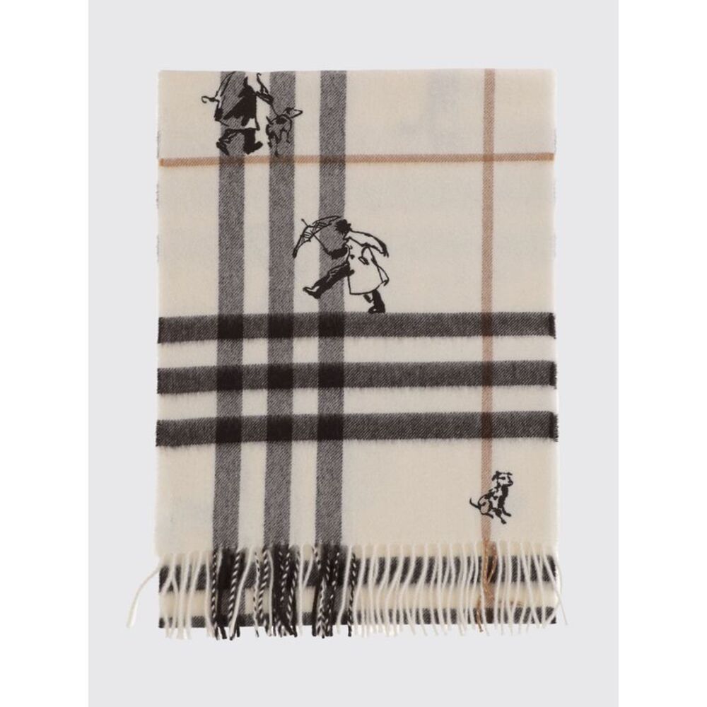 Burberry Women Vintage Check Cashmere Scarf Burberry With Fringed Edges